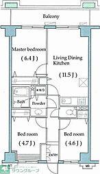 ラナイクラルテ29 3LDKの間取図画像