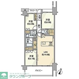 プラウドシティ小竹向原グランドコート 3LDKの間取図画像