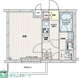 ルーブル練馬赤塚 1Kの間取図画像