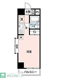 スカイコート和光 1Kの間取図画像