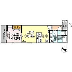 ラリュール小豆沢 1LDKの間取図画像
