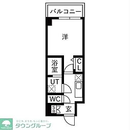 和光市白子3丁目マンション 1Kの間取図画像
