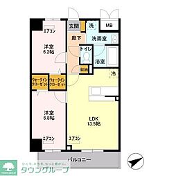 グランリヴェール志木 2LDKの間取図画像