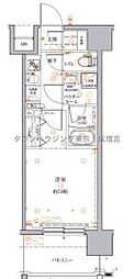 板橋本町ステーションレジデンス 1Kの間取図画像