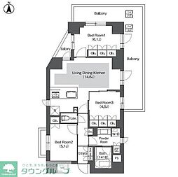 コンフォリア成増グリーンサイド 3LDKの間取図画像