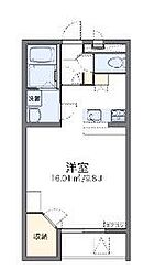 レオパレスアゼリアカーサ 1Kの間取図画像