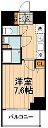 東武東上線 大山駅 徒歩9分の賃貸マンション 8階1Kの間取り