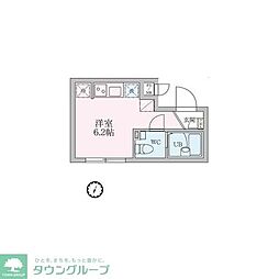 都営三田線 板橋本町駅 徒歩7分の賃貸マンション 4階ワンルームの間取り