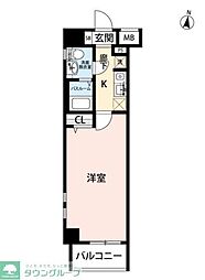 東武東上線 大山駅 徒歩3分の賃貸マンション 5階1Kの間取り