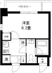 東武東上線 大山駅 徒歩6分の賃貸マンション 8階1Kの間取り