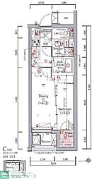 板橋区赤塚6丁目マンション 2Kの間取図画像
