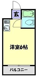 東和プラザA・B館 ワンルームの間取図画像