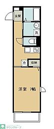 ジグオー・パークウエスト 1Kの間取図画像