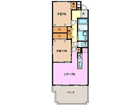 ソシア 103 ｜ 三重県四日市市清水町（賃貸マンション2LDK・1階・60.46㎡） その2