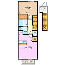 オリーブＡ 202 ｜ 三重県四日市市西富田町（賃貸アパート1LDK・2階・42.37㎡） その2