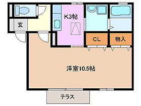 セジュールシーダ 105 ｜ 三重県三重郡川越町大字豊田（賃貸アパート1R・1階・35.65㎡） その2