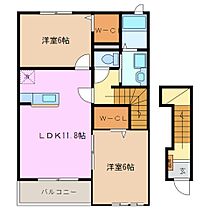 ブリアン 202 ｜ 三重県三重郡朝日町大字小向（賃貸アパート2LDK・2階・58.80㎡） その2