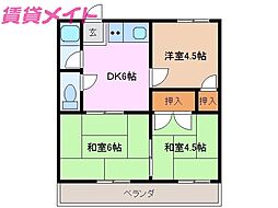 生桑台ハイツ 3DKの間取図画像