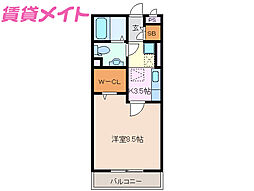 セーリング5A 1Kの間取図画像