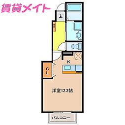 グラッド ワンルームの間取図画像