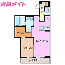 ディーシャンブル富田 2階/-