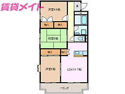 祥庵21 3LDKの間取図画像