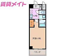 WillDo四日市白須賀 1Kの間取図画像