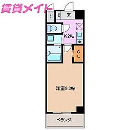 WillDo四日市白須賀 1Kの間取図画像