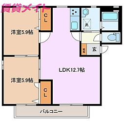 ルパラディII A棟 1階