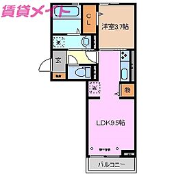 Felice 1LDKの間取図画像