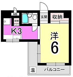 間取図画像 1K