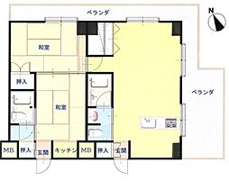 間取図画像 2LDK