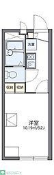 レオパレスフォンティーヌ 1Kの間取図画像