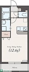 スタースクエア ワンルームの間取図画像