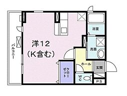 ダイナ.モア ワンルームの間取図画像