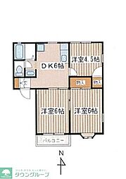 フォレデプラージ 3DKの間取図画像