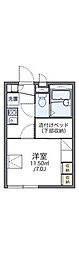 レオパレス広貴C 1Kの間取図画像