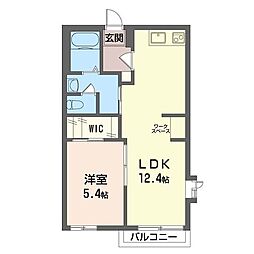 コム湘南2 1LDKの間取図画像