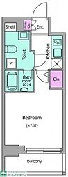 RESIDIA本厚木 1Kの間取図画像