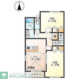 アランテ 2DKの間取図画像