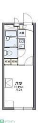 レオパレスウエストハイムF 1Kの間取図画像