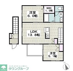 ラ・フルール・K 2LDKの間取図画像