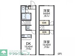 レオパレスアルカンシェル 2DKの間取図画像