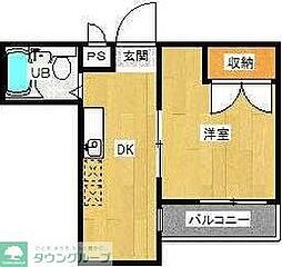 インペリアル湘南 2DKの間取図画像