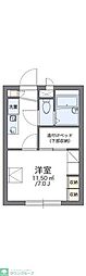 レオパレスエル 1Kの間取図画像