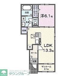 カペラ コート 1LDKの間取図画像