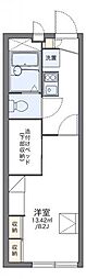 レオパレスフォコン 1Kの間取図画像