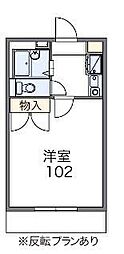 レオパレスセジュール1 1Kの間取図画像