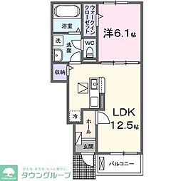 サンリット・ガーデン 1LDKの間取図画像