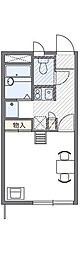 レオパレスドエルKMT 1Kの間取図画像